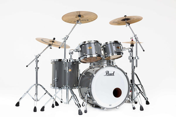 Pearl Reference ONE 4-Piece Shell Pack - Maple/Birch/Mahogany Shells, MasterCast Hoops, Putty Grey Finish