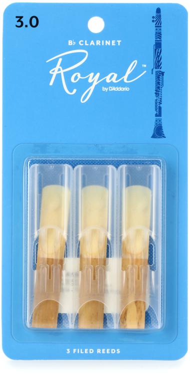 Rico Royal RCB0330 Blue 3 Reed Pack Strength 3 Bb Clarinet