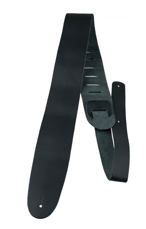 Roksak 2.5" Black Leather Guitar Strap – Durable and Stylish