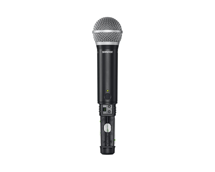 Shure microphone on a white background