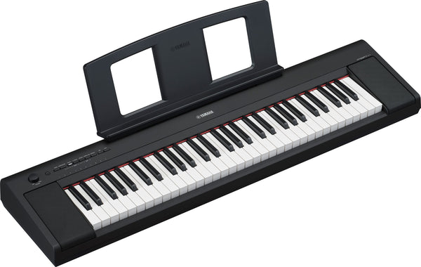 Yamaha Piaggero NP-15 61-Key Smart Portable Piano Black with music rest
