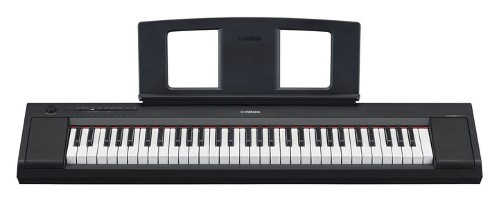 Yamaha Piaggero NP-15 61-Key Smart Portable Piano Black music rest 