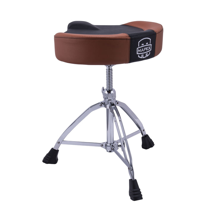 Mapex T855 Breathable Drum Throne Stool, Brown Back