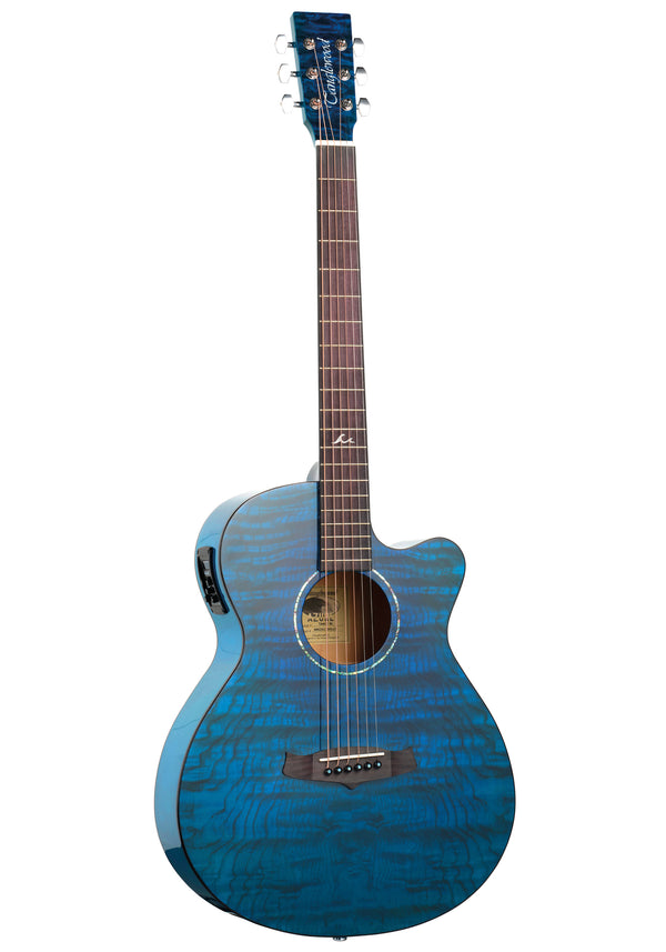 Tanglewood Azure Super Folk TA4CEBL Acoustic-Electric Guitar - Serenity Blue