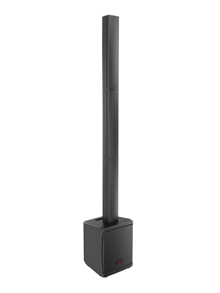 HH Tensor-SOLO-BK subwoofer and column drivers close-up