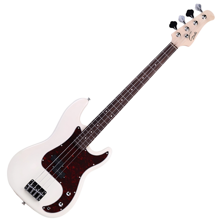 Gould P Style 4-String Electric Bass Guitar in Cream with poplar body and P-style pickup.