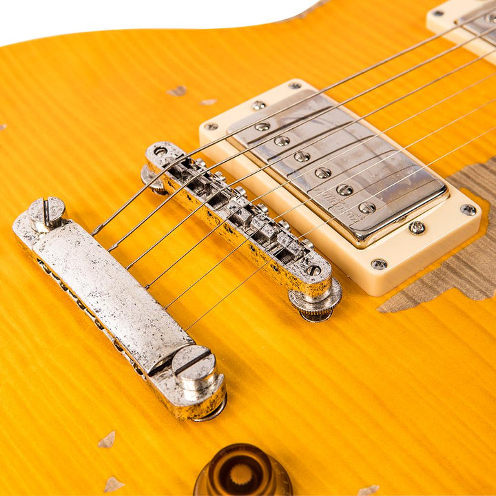 Vintage V100 ICON Electric Guitar ~ Distressed 'Lemon Drop'