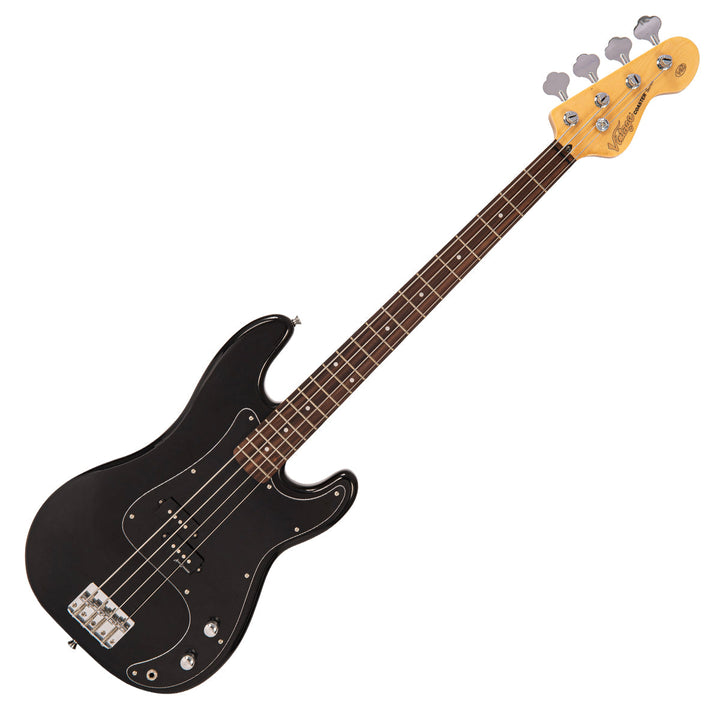 Vintage V40 Coaster Series Bass Guitar ~ Gloss Black