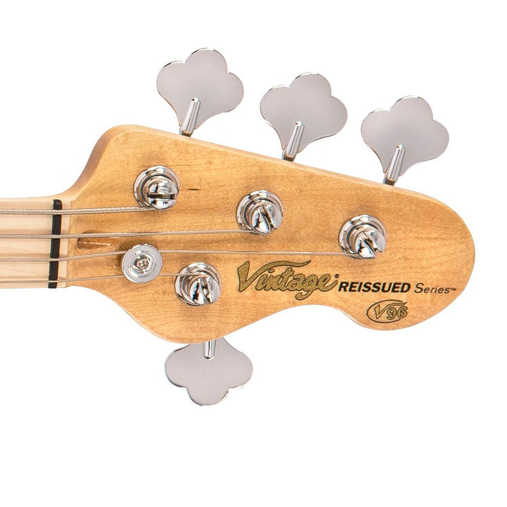 Vintage V96 ReIssued 4-String Active Bass ~ Natural