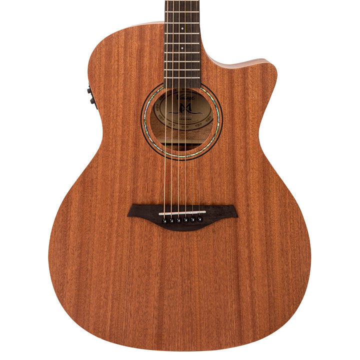 Vintage Mahogany Series 'Grand Auditorium' Cut-Away Electro-Acoustic Guitar ~ Satin Mahogany