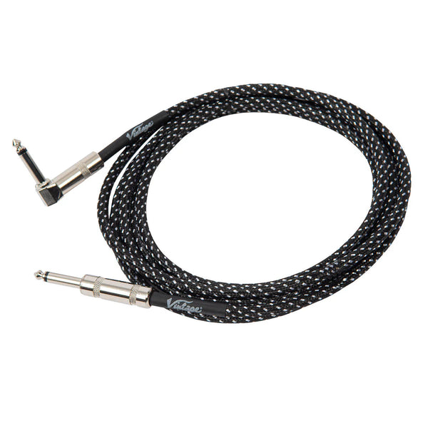 Vintage Braided Guitar Cable – 20ft / 6m Instrument Lead (VGC20)