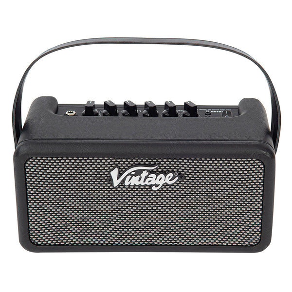 Vintage Retro 15w Guitar Amplifier with DSP Effects - 4 Built-in Effects, Adjustable Tone, USB Connectivity (Black)