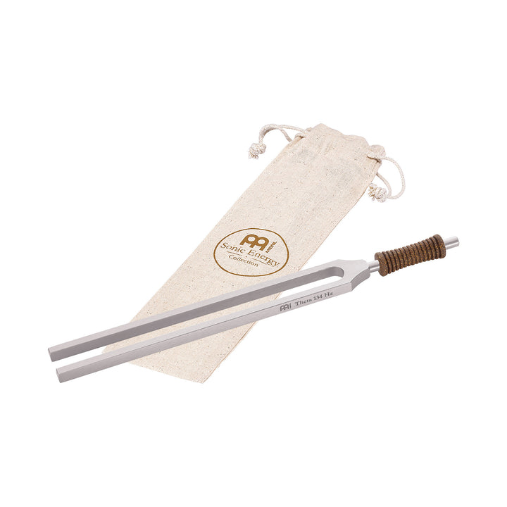 Meinl Sonic Energy Binaural Therapy Tuning Fork Theta 134 Hz with cork handle and cotton bag