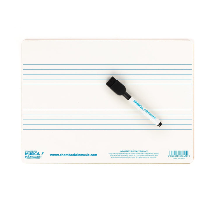 A4 mini dry - wipe music whiteboard with 2 pre - printed staves - Ev - Entz Music