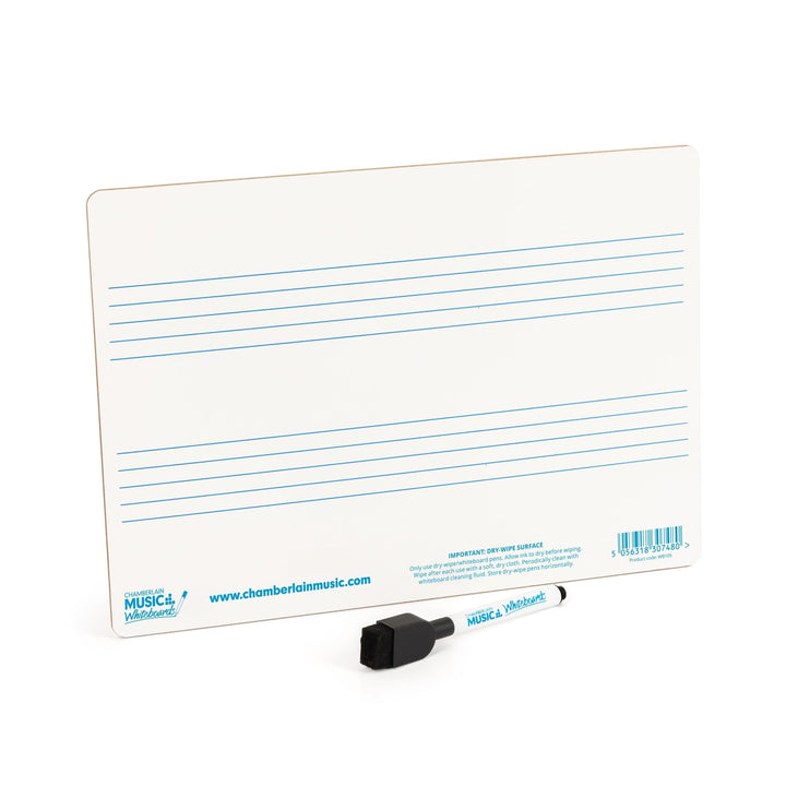 A4 mini dry - wipe music whiteboard with 2 pre - printed staves - Ev - Entz Music