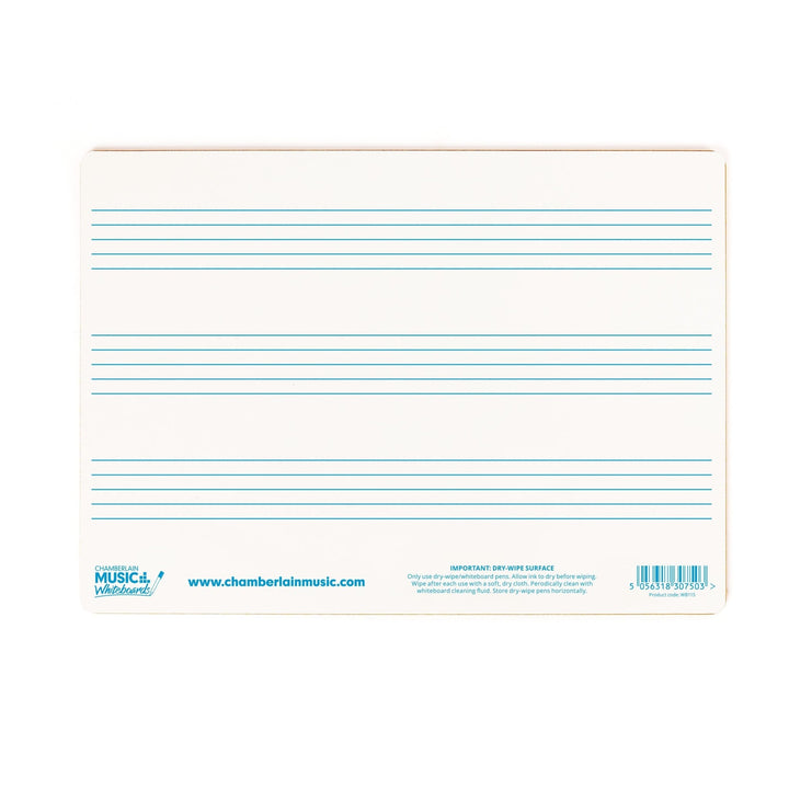 A4 mini dry - wipe music whiteboard with 3 pre - printed staves - Ev - Entz Music