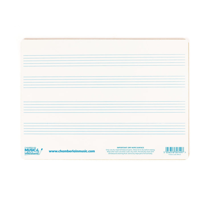 A4 mini dry - wipe music whiteboard with 4 pre - printed staves - Ev - Entz Music