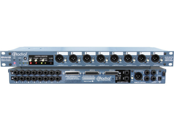 Radial SW8 – 8-Channel Audio Auto-Switcher for Redundant Playback Systems (R800-8100-00)