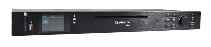 Adastra AS - 6 Audio Source Multi - Format Player – 1U Rack - Mountable Multi - Source Player - Ev - Entz Music