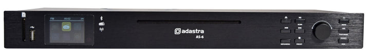Adastra AS - 6 Audio Source Multi - Format Player – 1U Rack - Mountable Multi - Source Player - Ev - Entz Music