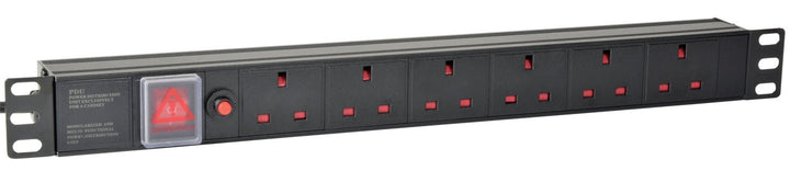 Adastra AVSL 1U Rackmount 6 - Gang UK Power Distribution Unit with Breaker - 1.8m Lead - Ev - Entz Music
