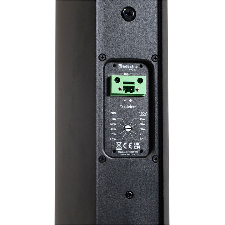 Adastra High Power 100V Column Speaker – Weatherproof & Full - Range Sound (60W, IP55) - Ev - Entz Music