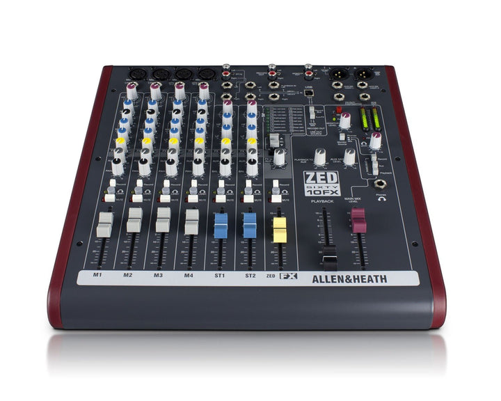 Allen & Heath ZED60 - 10FX 4 - Mic/Line 2 Stereo i/p Console with 60mm Faders - Ev - Entz Music