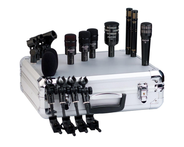 Audix DP7 Mic Drum Pack Inc Case (1xi5 / 2xD2 /1xD4 / 1xD6 / 2xASDX51) - Ev - Entz Music