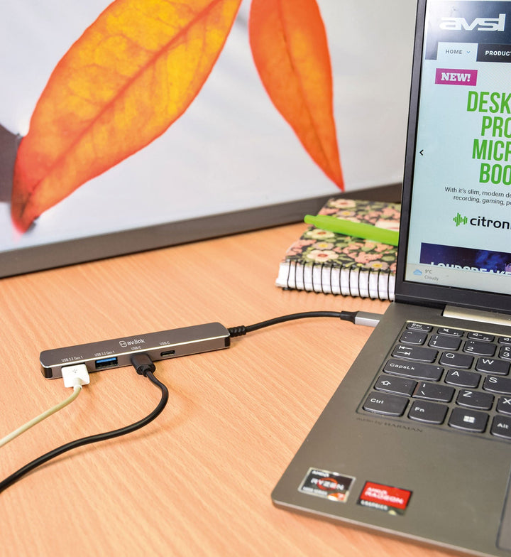AV:Link 4 Port Ultra - Slim USB3.2 Type - C Hub - Expand Your Connectivity - Ev - Entz Music