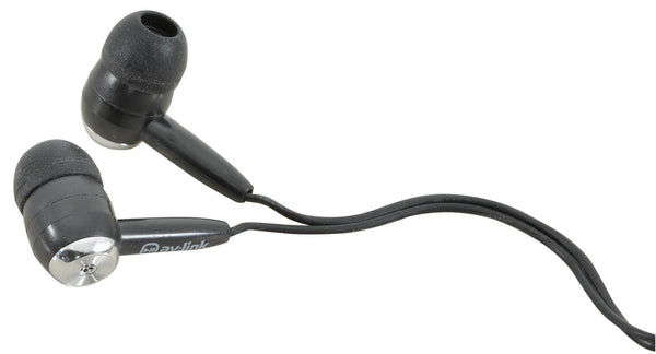 AV:Link Stereo Earphones - Black with Super Bass Ferrite Drivers and 3.5mm Jack - Ev - Entz Music