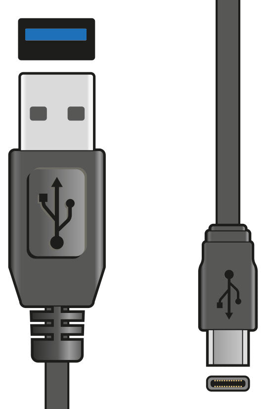 AV:Link USB 3.0 Type - A to Type - C Sync & Charge Lead 1.5m - Ev - Entz Music