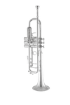 Bach Stradivarius 180S43 Professional Bb Trumpet - Silver Plated with Case & 7C Mouthpiece - Ev - Entz Music