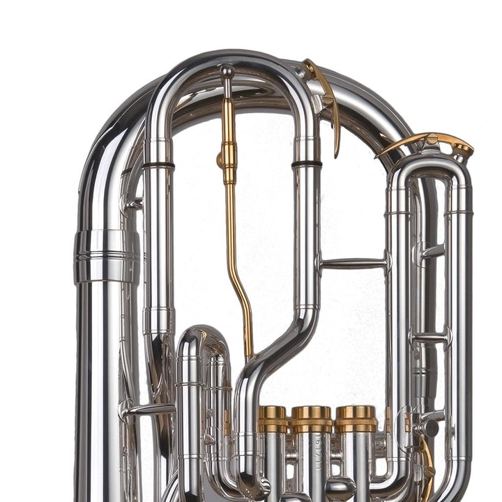 Besson BE2050G-2G Prestige Tenor Horn - Gold Brass Bell - Silver Plate with CaseBesson BE2050G-2G Prestige Tenor Horn - Gold Brass Bell - Silver Plate with Case