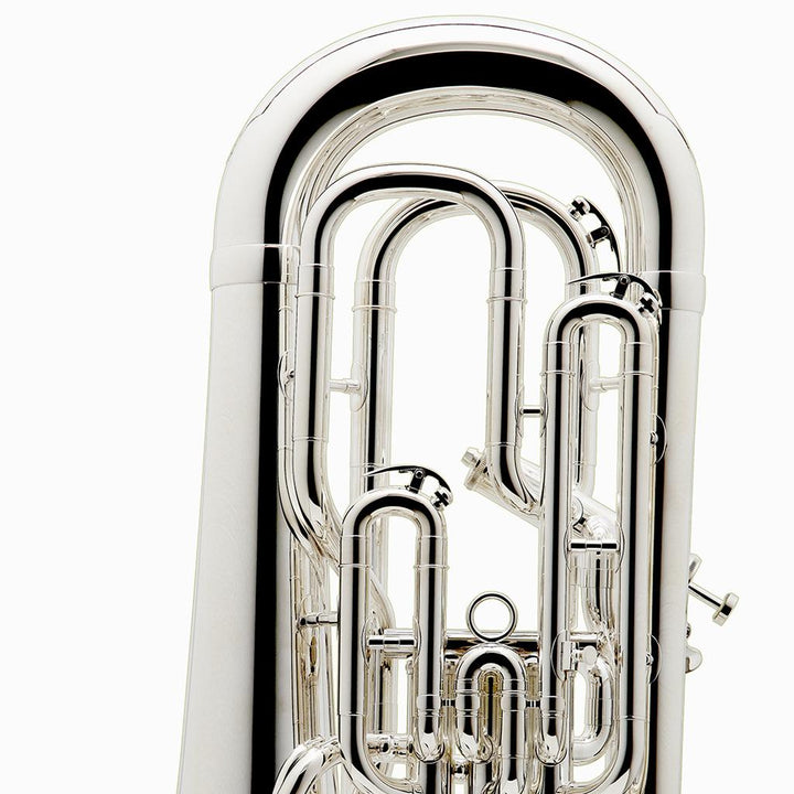 Besson BE187 Prodige 3 Valve Bb Tuba - Silver Plate with Case - Ev - Entz Music