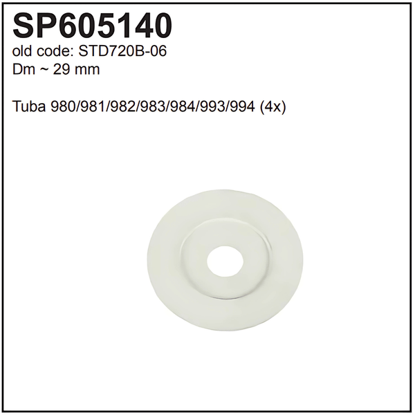 Besson Valve Gasket SP605140 – Spring Damper Bottom Cap for Tuba Valves 1–4 (29mm) - Ev - Entz Music