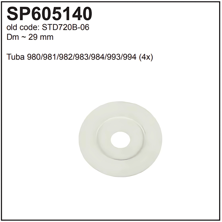 Besson Valve Gasket SP605140 – Spring Damper Bottom Cap for Tuba Valves 1–4 (29mm) - Ev - Entz Music