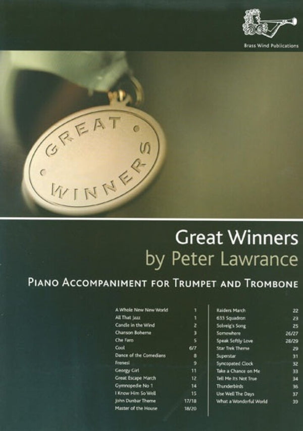 Great Winners by Peter Lawrance Piano Accompaniment for Trumpet & Trombone