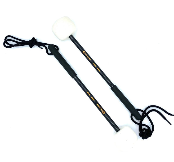 Chalklin Marching Bass Drum Mallet – 65mm Solid Felt Head with Nylon Shaft and Thonged Grip (MM12) - Ev - Entz Music