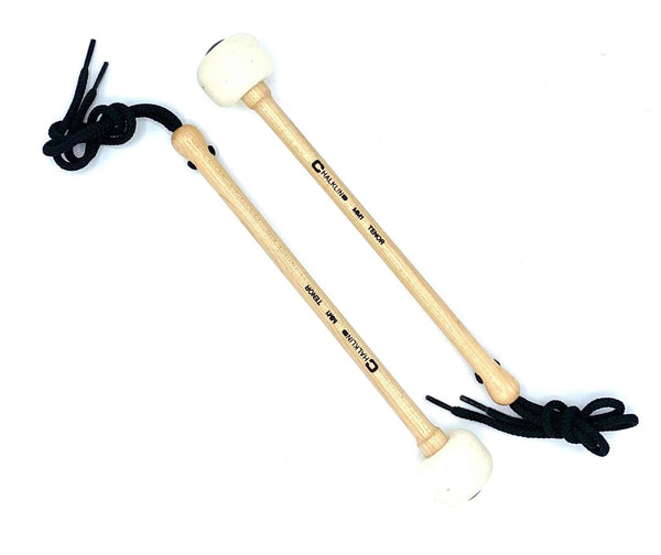 Chalklin Marching Tenor Drum Mallet – 48mm Solid Felt Head with Maple Shaft and Thonged Grip (MM1) - Ev - Entz Music