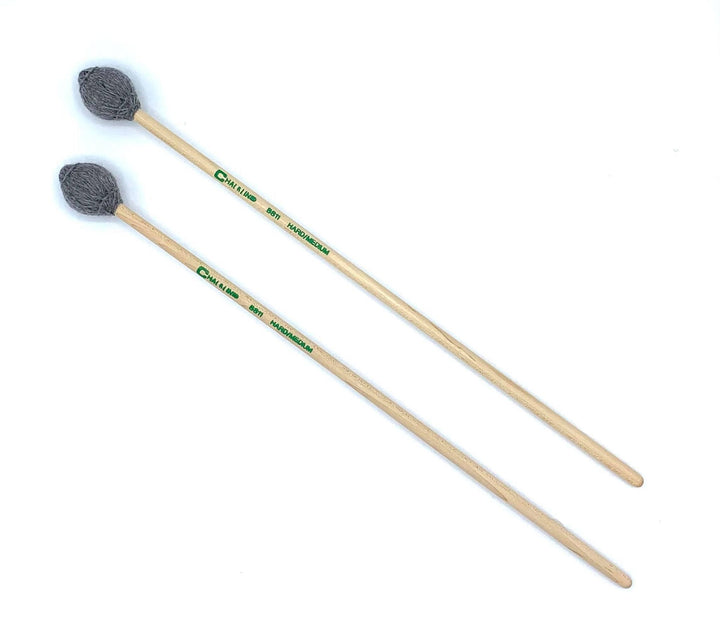 Chalklin Vibraphone Hard Medium Mallets BS11 – Wool Yarn Heads with Birch Handles - Ev - Entz Music