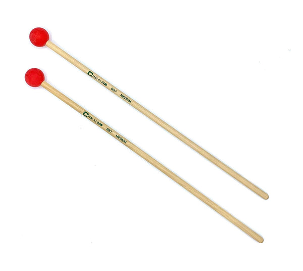 Chalklin Xylophone Rubber Medium Mallets – 25mm Head, Birch Shaft (BS7) - Ev - Entz Music