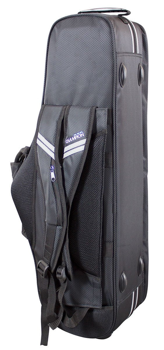 Champion Tenor Saxophone Case – Lightweight Moulded Case with Backpack Straps & Accessory Storage (CHCSAXT1) - Ev - Entz Music