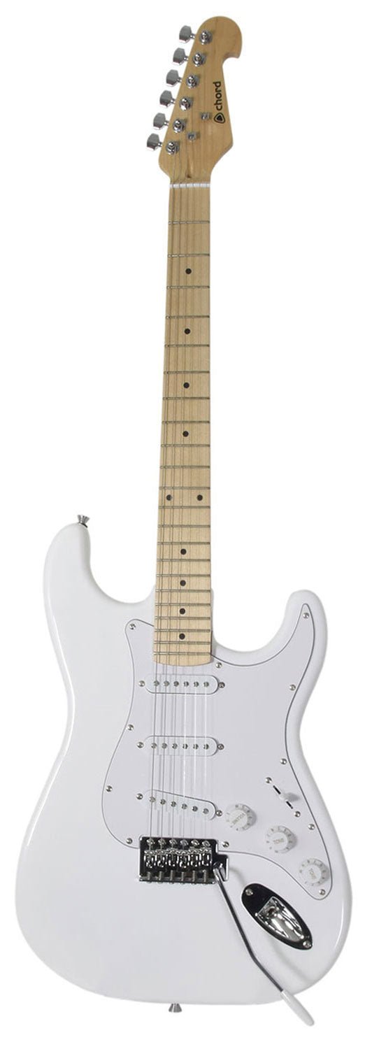 Chord CAL63 Electric Guitar in Arctic White – Front View