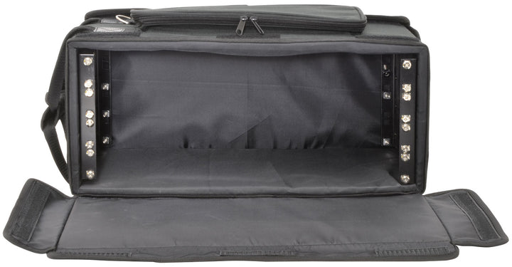 Chord Shallow 19" Rack Bag - 4U Rack Case with Padded Protection and Ventilation - Ev - Entz Music