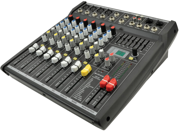 Citronic CSL - 8 Compact Mixing Console with DSP - 8 Input, 16 - Program DSP Effects - Ev - Entz Music