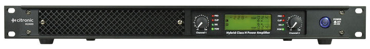 Citronic H2400 Hybrid Class - H Power Amplifier – 2x1200W @ 2ohm, 1U - Ev - Entz Music