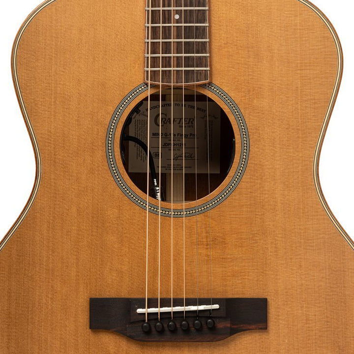 Side view of Crafter G17E with African Mahogany Armrest