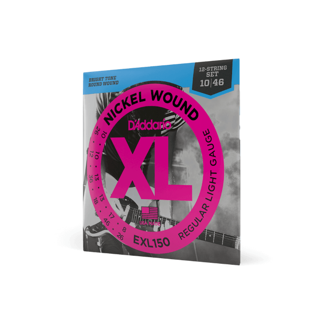 D'Addario 10 - 46 Regular Light 12 - String XL Nickel Electric Guitar Strings - Ev - Entz Music