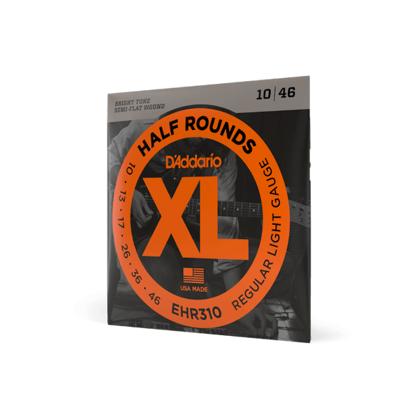 D'Addario 10 - 46 Regular Light, XL Half Rounds Electric Guitar Strings - Ev - Entz Music