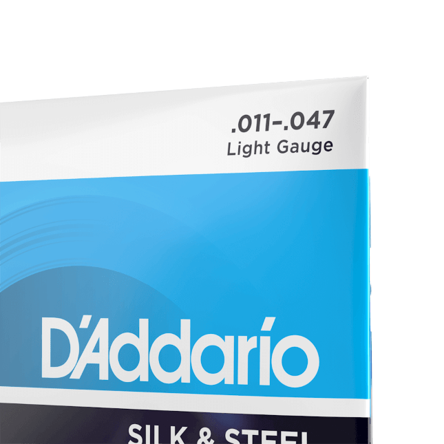 D'Addario 11 - 47 Light, Silk & Steel Acoustic Guitar Strings EJ40 - Ev - Entz Music